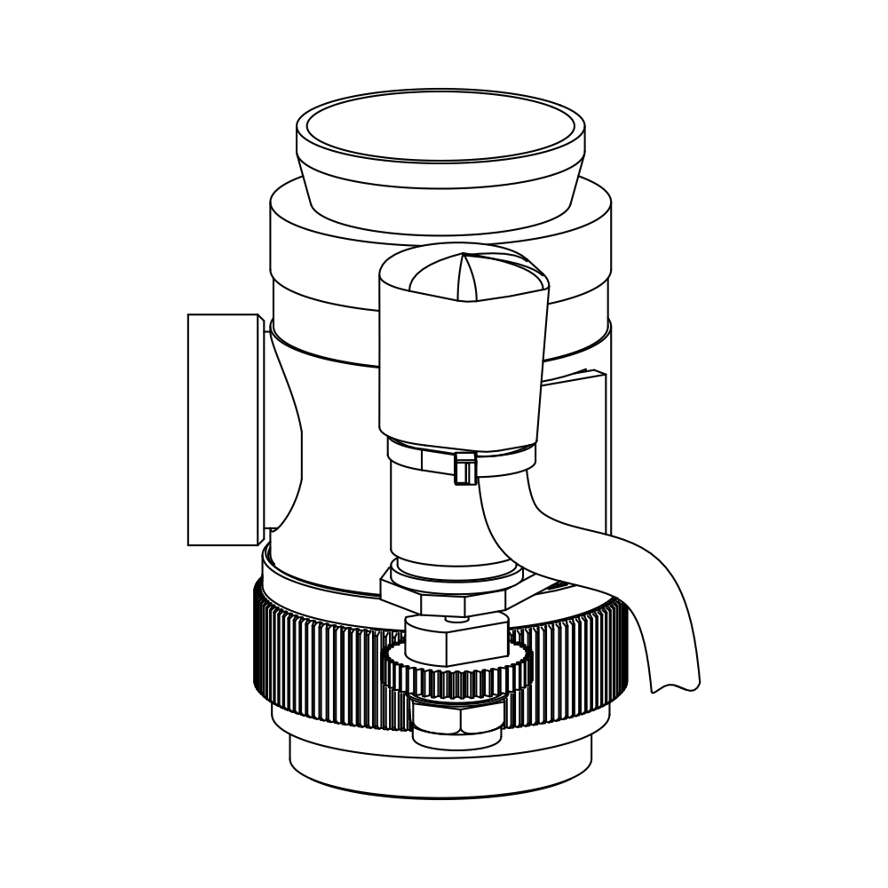 Optical Instrument Step File Coaxial illumination, 5 mm focus stepper | GLOOR Instruments